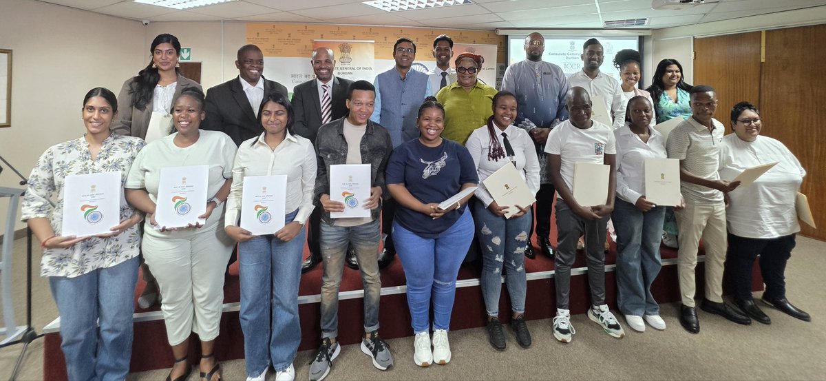 The Consulate General of India, Durban hosted an India Familiarisation and Orientation Day for this year's 20 ICCR Scholarship awardees.