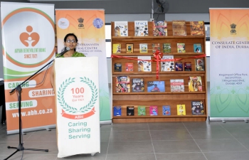 Curtain raiser yoga session for IDY 2023 and book donation at ABH in April 2023